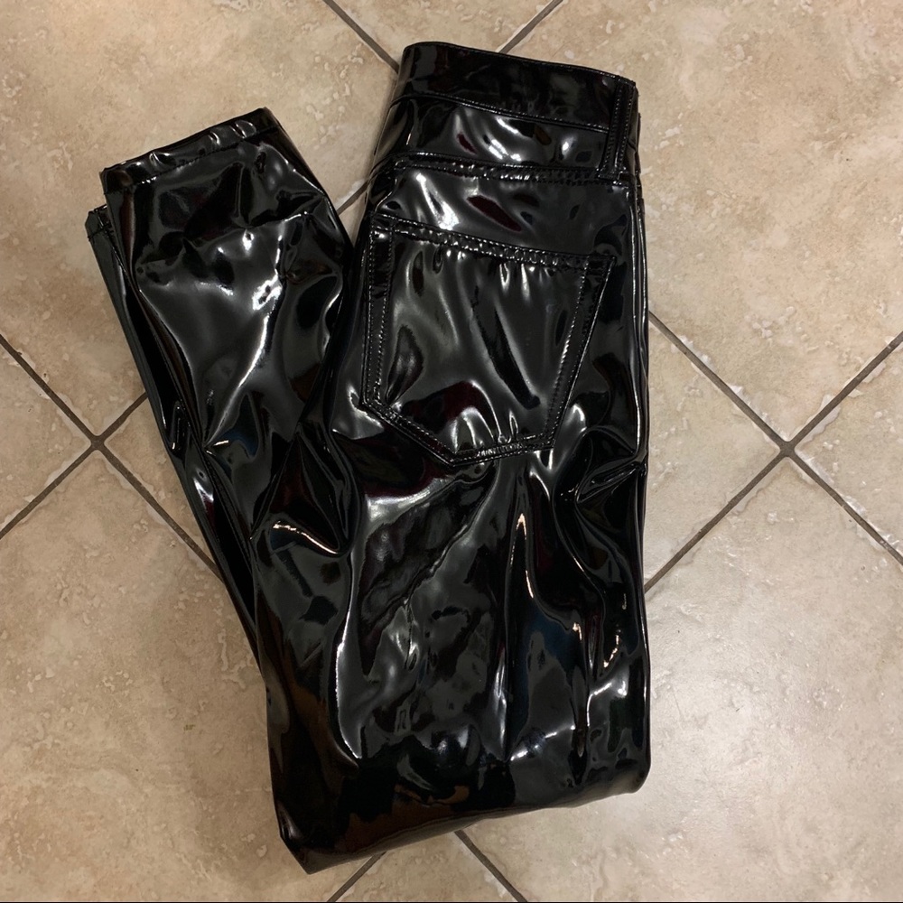 TOPSHOP VINYL JAMIE PANTS